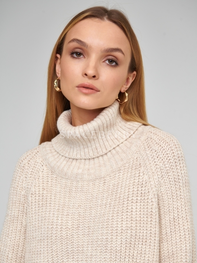 Женский вязаный свитер оверсайз, джемпер